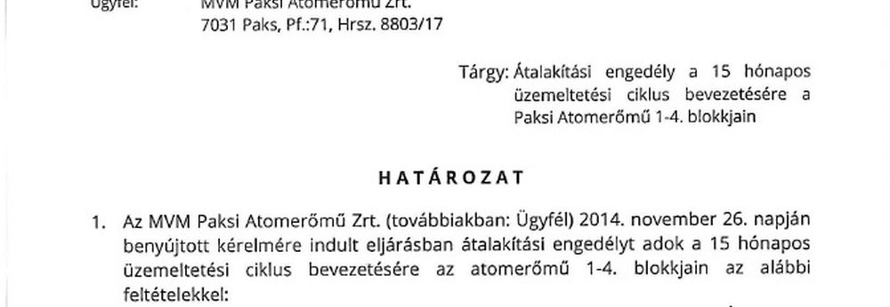 C-15: mg tbb tiszta ram Paksrl 
